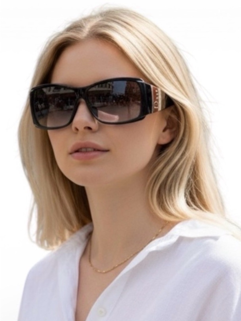 VTG Christian Dior "Diorstripes" 2 Wraparound Sunglasses - Picture 2 of 8